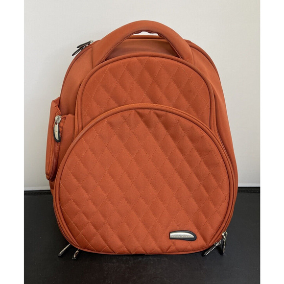 TRAVELON Anti-Theft Quilted Cosmetic Bag Backpack Orangish Rust Benefits Charity main image 11